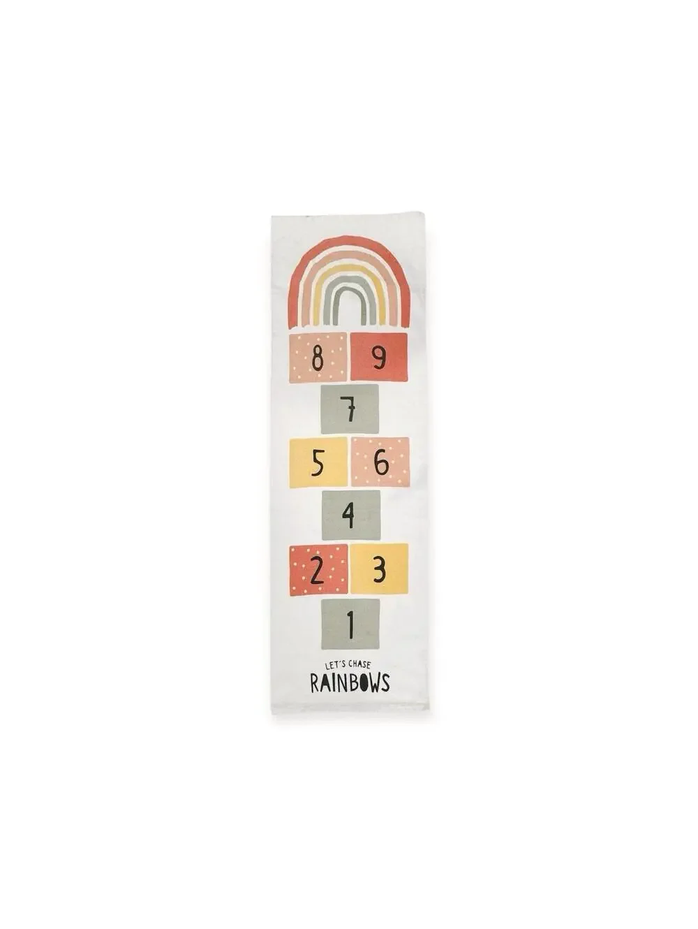 (RA) H&M Home Kids Hopscotch Play Mat Rug Canvas Floor Runner Lets Chase Rainbow